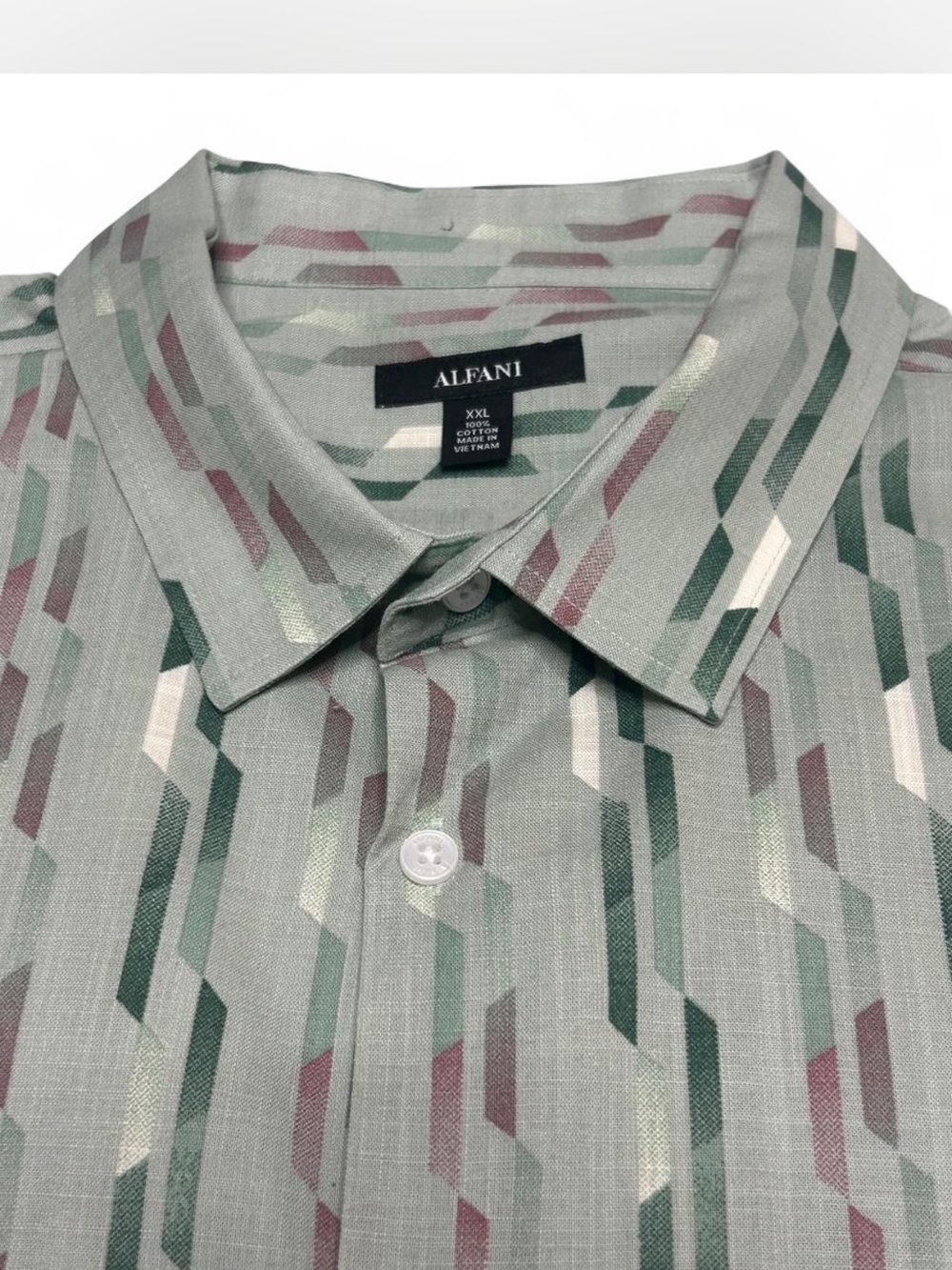 Alfani Men's Multi-Color Geometric Button-Down Shirt